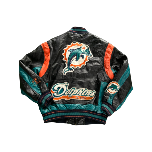Vintage Miami Dolphins Leather Jacket