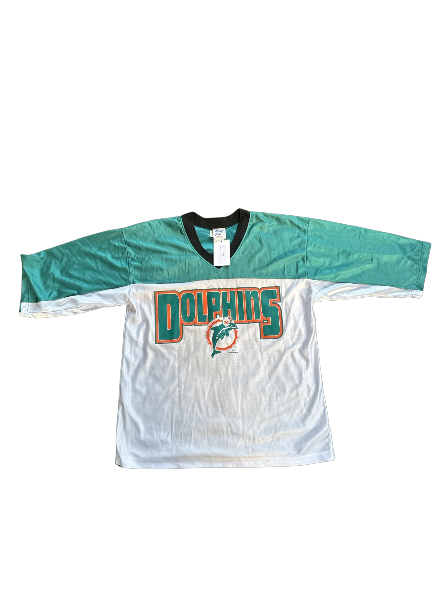 Vintage Miami Dolphins Jersey Quarter Sleeve