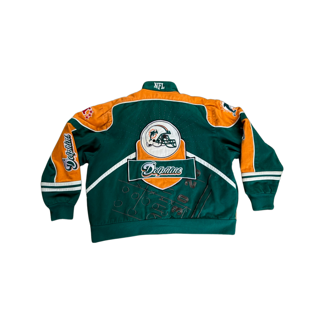 Vintage Miami Dolphins Motorcycle Style Jacket